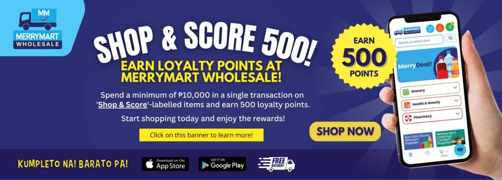 SHOP AND SCORE 500!